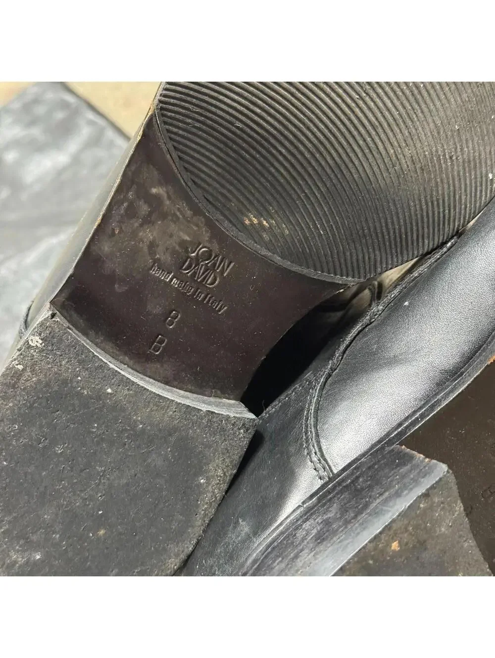 Vintage Black Lace-Up Leather Riding Boots - Picture 4 of 7